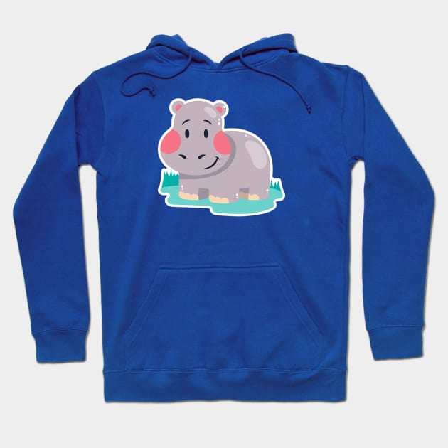 Happy Hefty Hippo Hoodie by KarmicKal